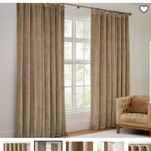 Pottery Barn Velvet Twill Taupe Blackout Curtains